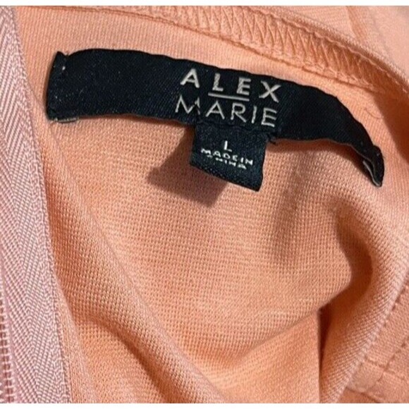 Alex Marie Dress A Line Knee Length Hand Pocket Stretch Knit Large Office Spring - Picture 4 of 4